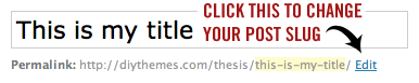WordPress edit post permalink