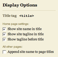 title tag options example