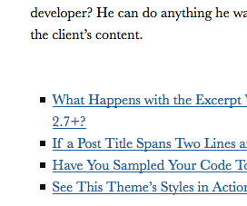 Thesis category page with custom loop