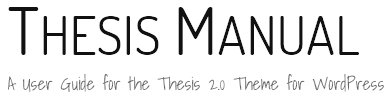 Thesis Site Title and Tagline After Google Fonts