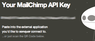 MailChimp Email Signup Box API key