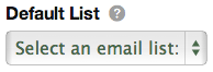 MailChimp Email Signup Box default list