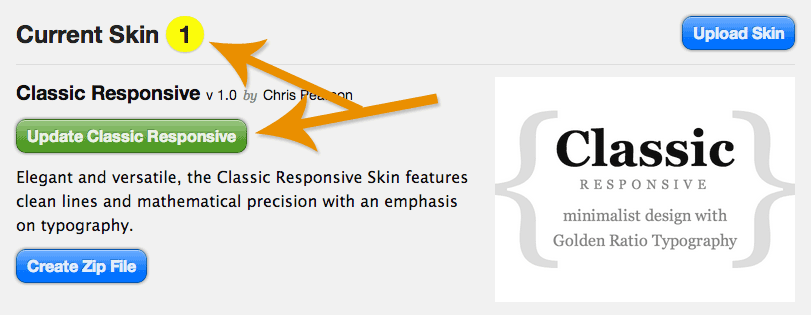 update current Thesis Skin