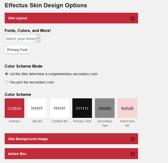 Effectus design options