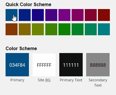 color scheme selector