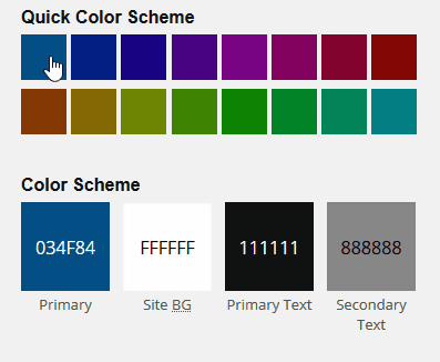 Thesis theme css selectors