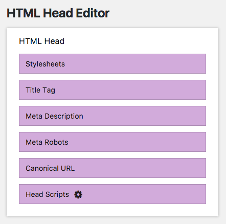 HTML Head Editor: Head Scripts