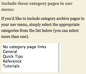 Include These Category Pages in Nav Menu