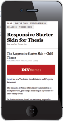 Responsive themes for thesis