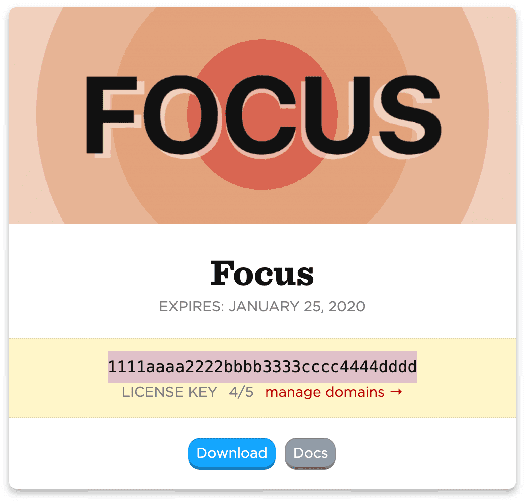 Focus License Key