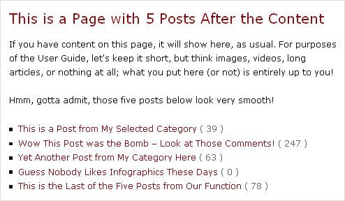 WP Page Displaying Posts from One Category