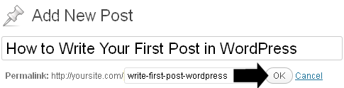 Changing the default permalink slug on a new WP post