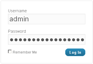 A Default WordPress Login Screen