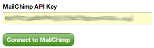 MailChimp Email Signup Box: paste API key