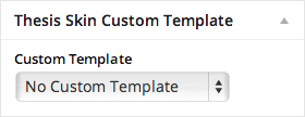 Thesis custom template selector