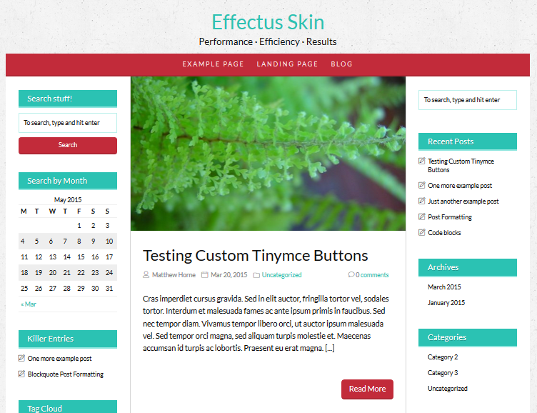 Effectus 3-column fixed width