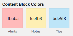 content block color options