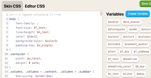 Drop-in CSS Variables