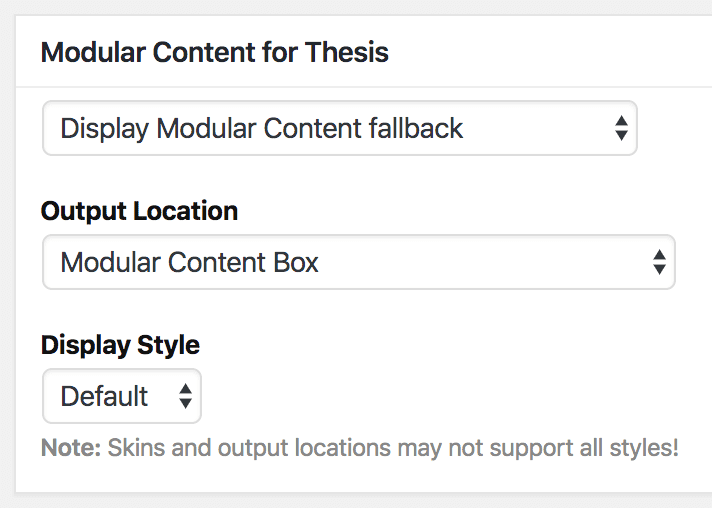 Modular Content deployment options