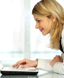 girl on computer