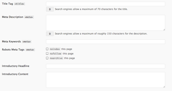 WordPress category settings