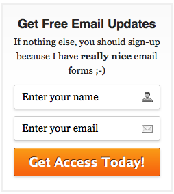 AWeber Email Signup Form 4