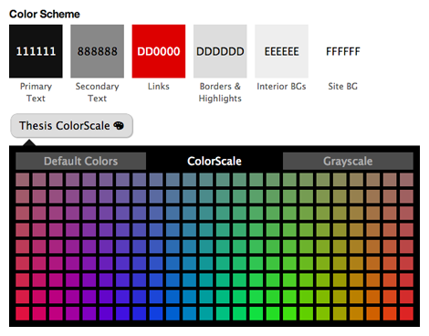 Thesis color scheme picker