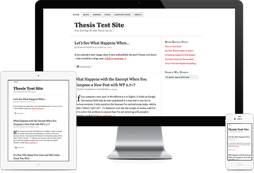 Thesis Classic Responsive Skin device views
