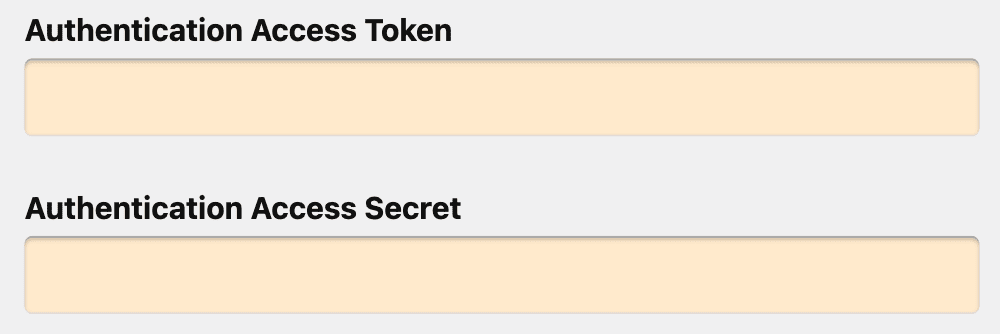 Focus OmniTweet: Twitter API access token and secret