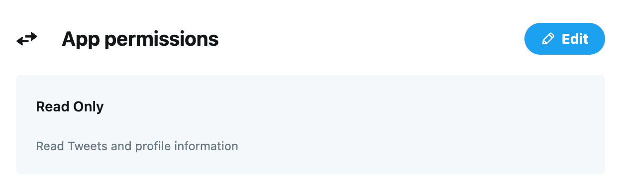 Twitter API: App Permissions
