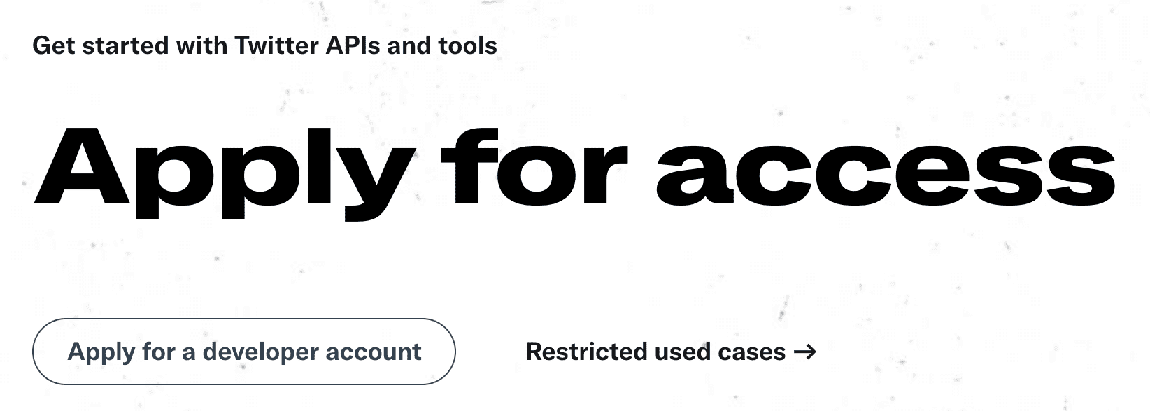 Twitter API: Apply for access