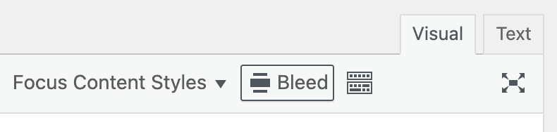 Focus Full-width Bleed button